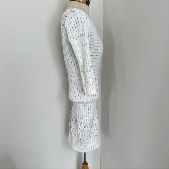 Revolve Nightcap Cream Ecru Spiral Lace Scoop Dress size 2 (423) - Picture 4 of 8